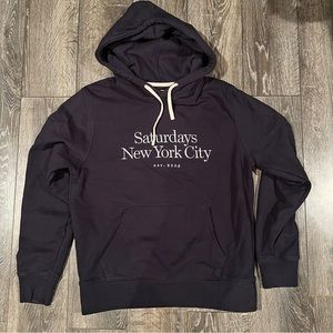 Saturdays New York City NYC Ditch Miller Standard Hoodie Navy Size M MSRP $135